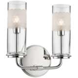 Wentworth 10 1/4&quot; High Polished Nickel Dual Wall Sconce