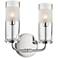 Wentworth 10 1/4" High Polished Nickel Dual Wall Sconce