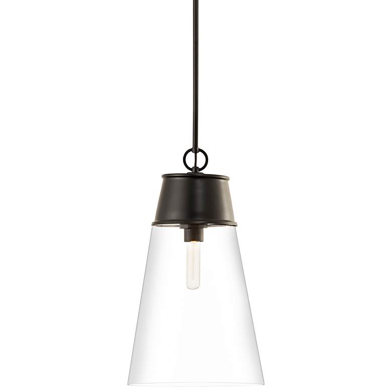 Image 1 Wentworth 11 1/2" Wide Matte Black Mini Pendant
