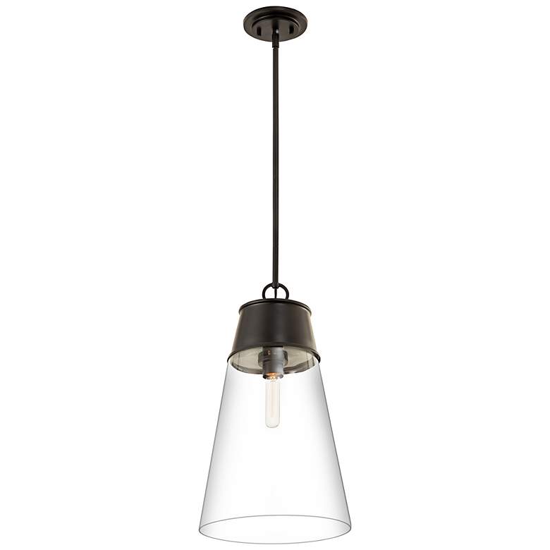 Image 4 Wentworth 11 1/2" Wide Matte Black Mini Pendant more views