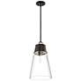 4_Wentworth 11 1/2" Wide Matte Black Mini Pendant more views