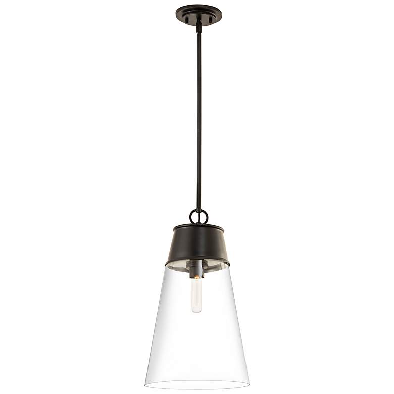 Image 5 Wentworth 11 1/2" Wide Matte Black Mini Pendant more views