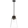 5_Wentworth 11 1/2" Wide Matte Black Mini Pendant more views