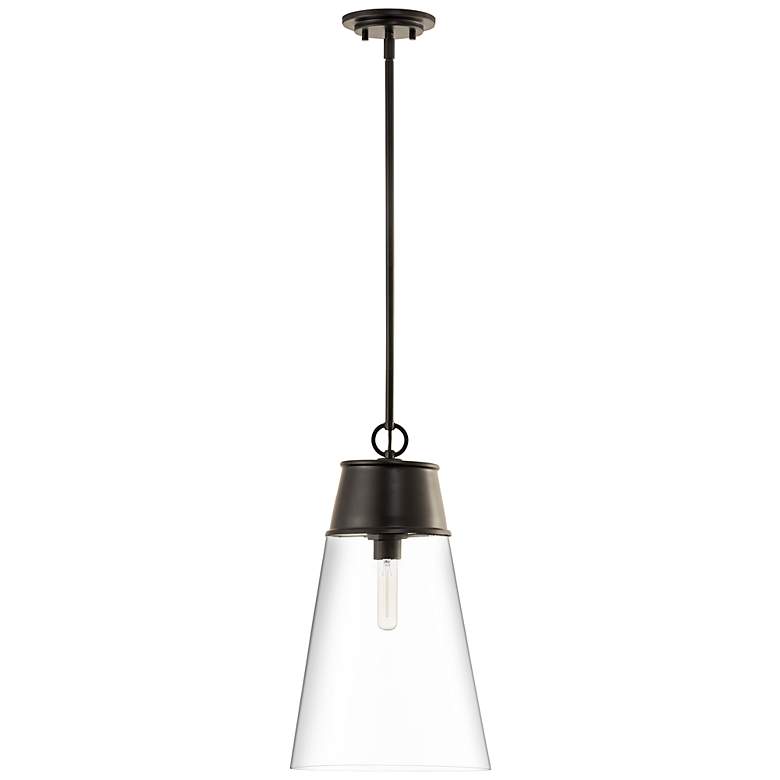 Image 6 Wentworth 11 1/2" Wide Matte Black Mini Pendant more views