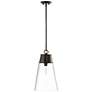 6_Wentworth 11 1/2" Wide Matte Black Mini Pendant more views