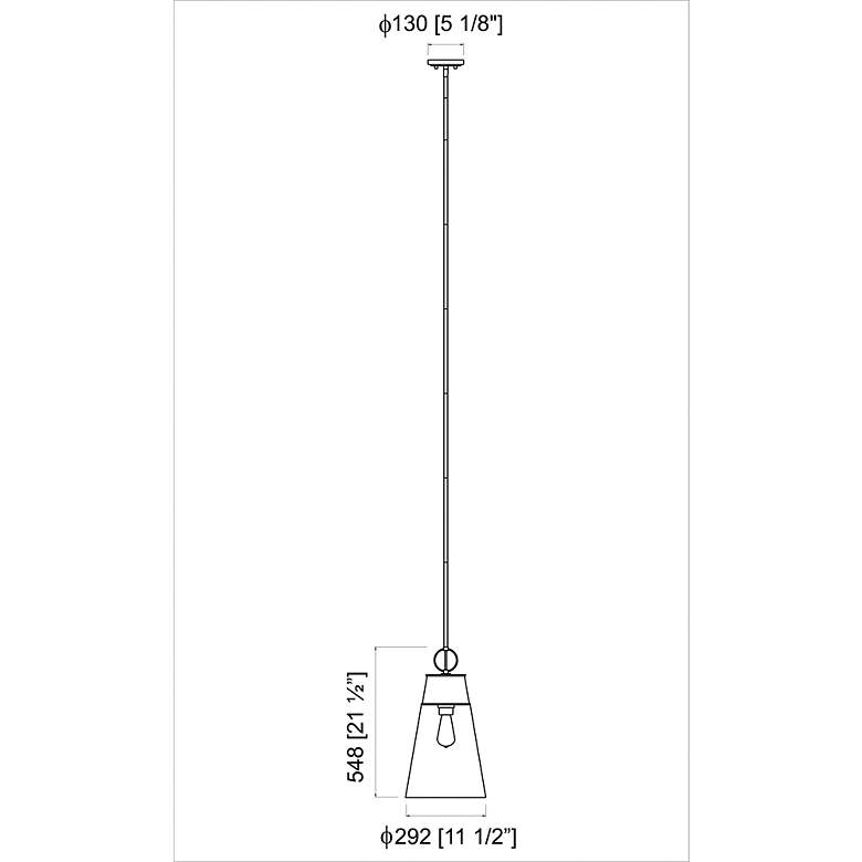 Image 7 Wentworth 11 1/2" Wide Matte Black Mini Pendant more views