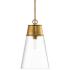 Wentworth 11 1/2" Wide Rubbed Brass Cone Mini Pendant