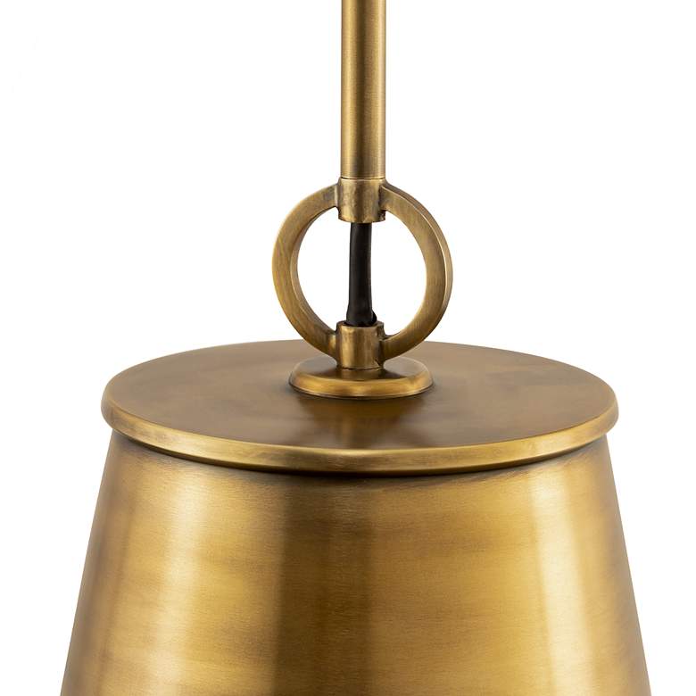 Image 4 Wentworth 11 1/2" Wide Rubbed Brass Cone Mini Pendant more views