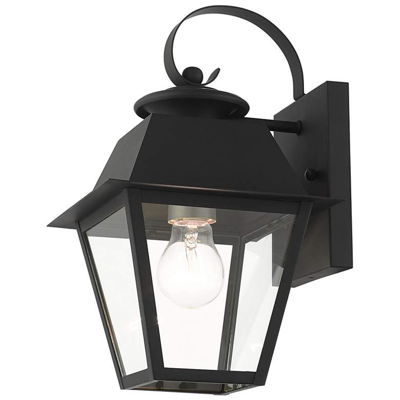 Image 6 Wentworth 12 1/2 inch High Black Outdoor Lantern Wall Light more views