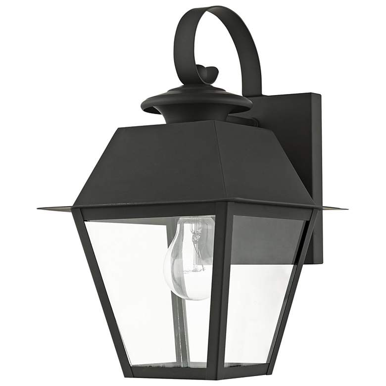 Image 6 Wentworth 12 1/2" High Black Outdoor Lantern Wall Light more views