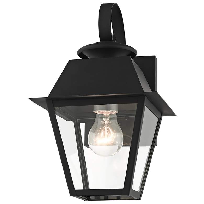 Image 7 Wentworth 12 1/2" High Black Outdoor Lantern Wall Light more views