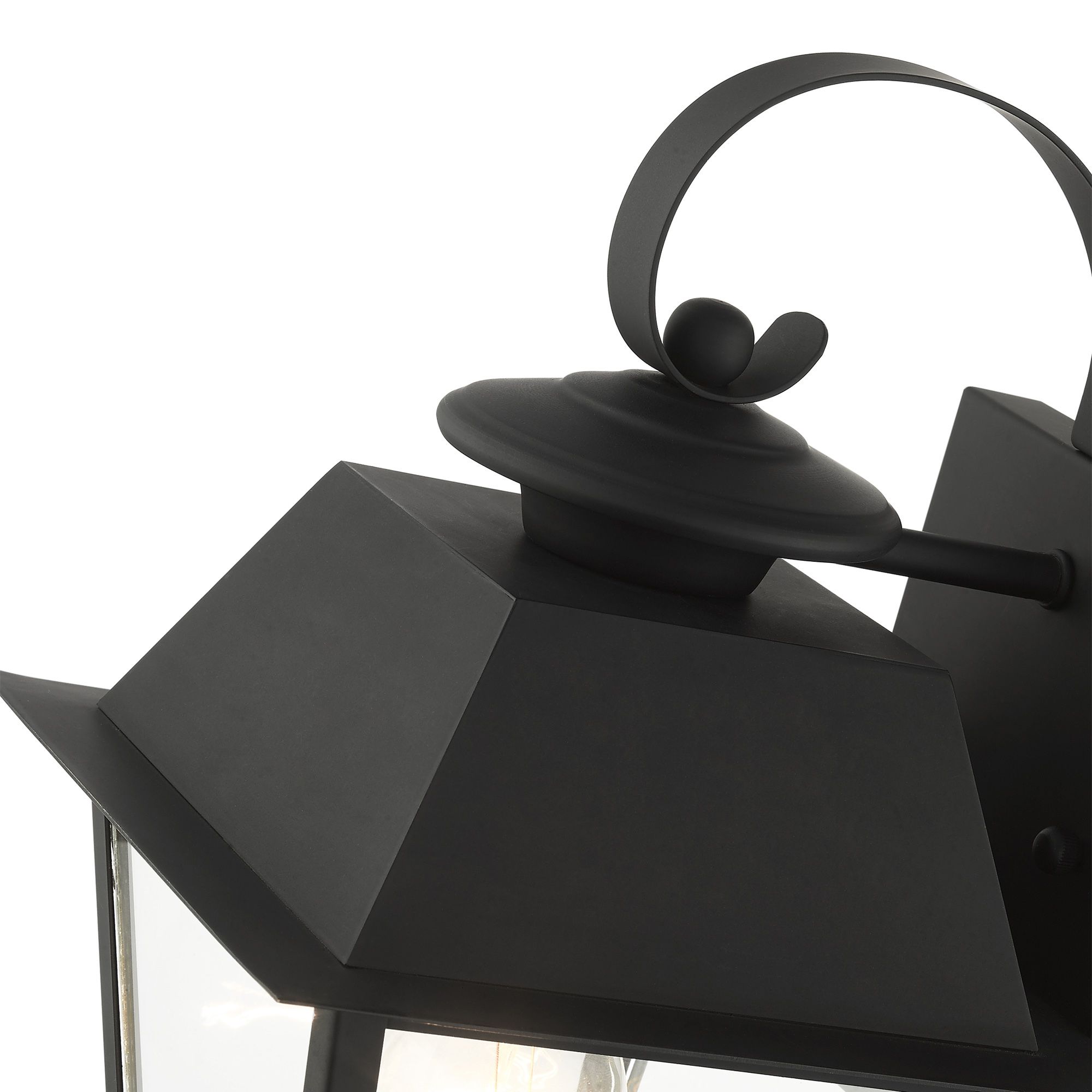 Wentworth 12 1/2" High Black Outdoor Lantern Wall Light in scene