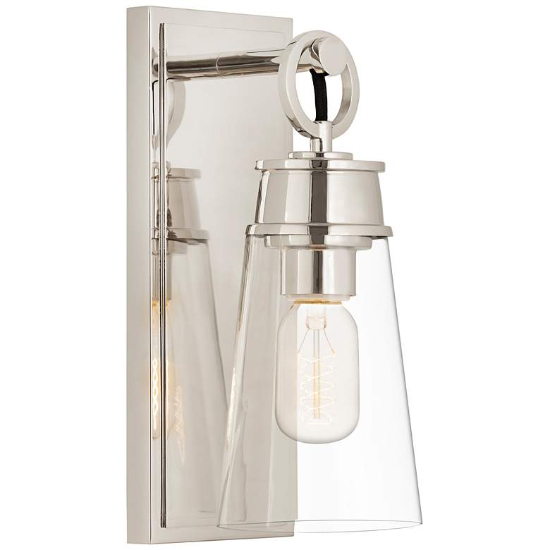 Image 3 Wentworth 12" High Polished Nickel Wall Sconce