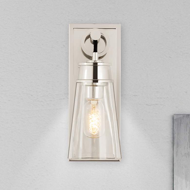 Image 2 Wentworth 12" High Polished Nickel Wall Sconce