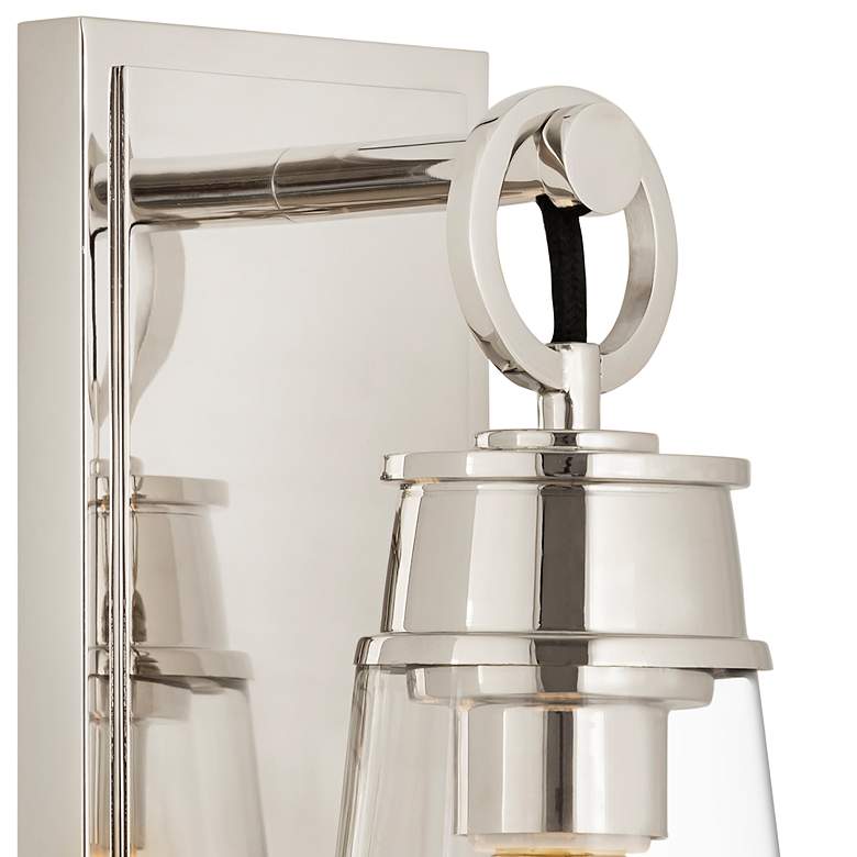 Image 4 Wentworth 12" High Polished Nickel Wall Sconce more views