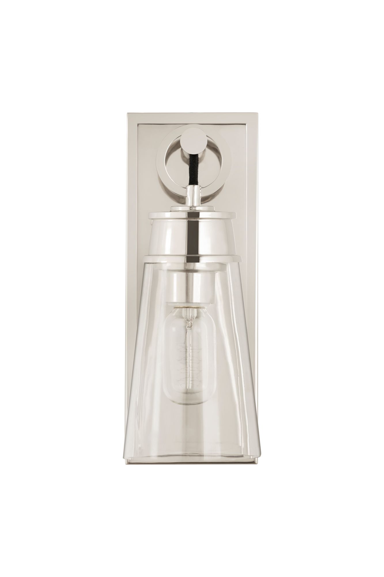 Wentworth 12" High Polished Nickel Wall Sconce in scene