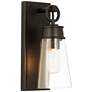 Wentworth 12"High Matte Black Metal Wall Sconce