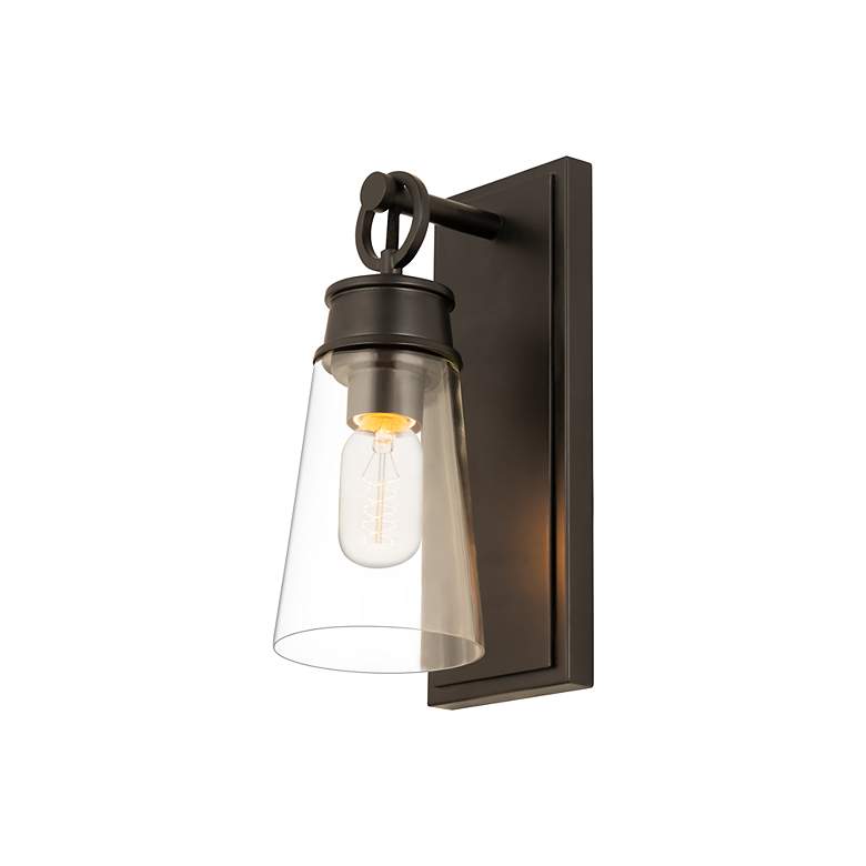 Image 4 Wentworth 12"High Matte Black Metal Wall Sconce more views