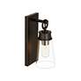5_Wentworth 12"High Matte Black Metal Wall Sconce more views