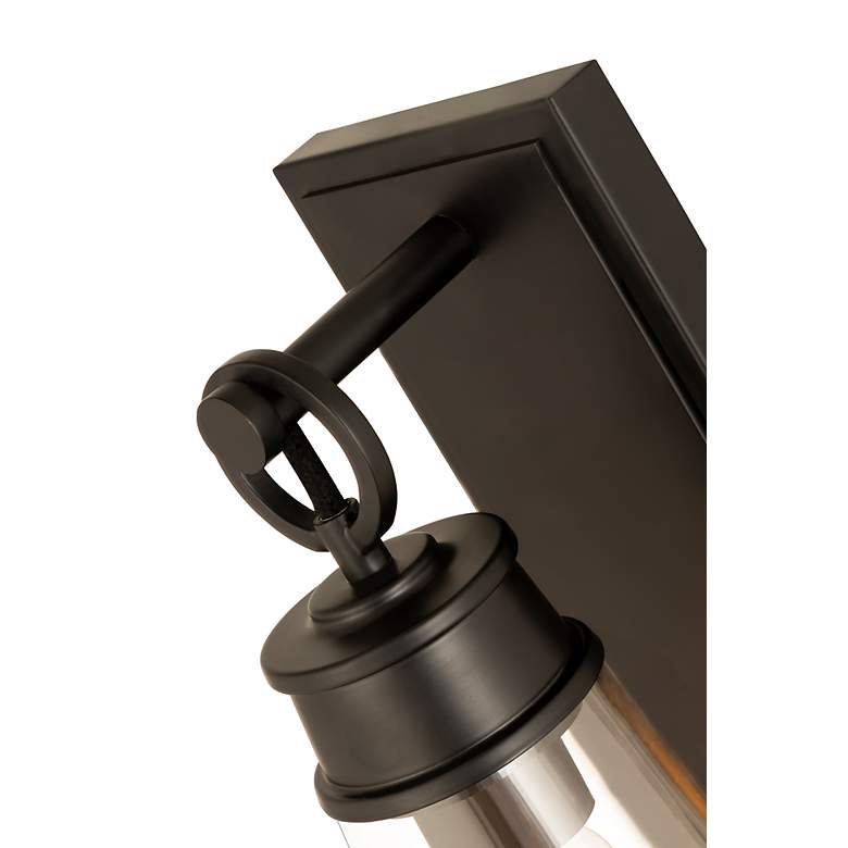 Image 6 Wentworth 12"High Matte Black Metal Wall Sconce more views