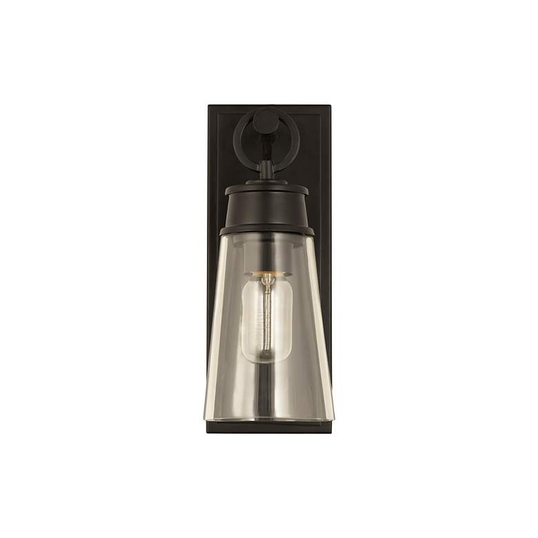 Image 7 Wentworth 12"High Matte Black Metal Wall Sconce more views