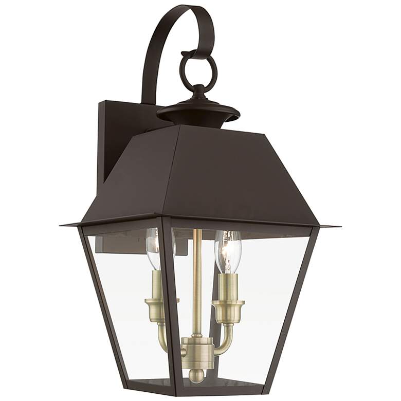 Image 2 Wentworth 16 1/2" High Bronze Outdoor Lantern Wall Light