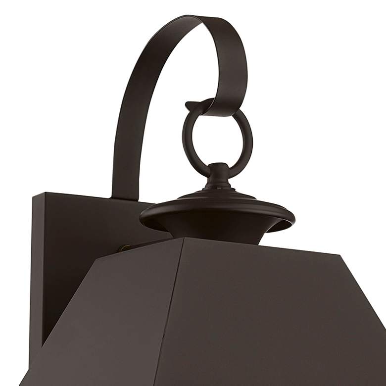 Image 3 Wentworth 16 1/2 inch High Bronze Outdoor Lantern Wall Light more views