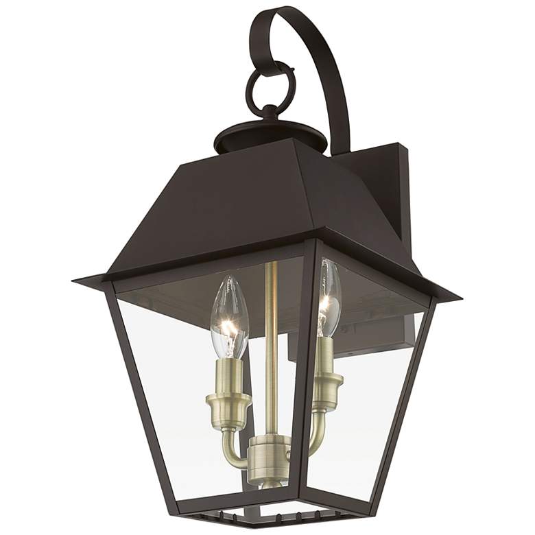 Image 4 Wentworth 16 1/2 inch High Bronze Outdoor Lantern Wall Light more views