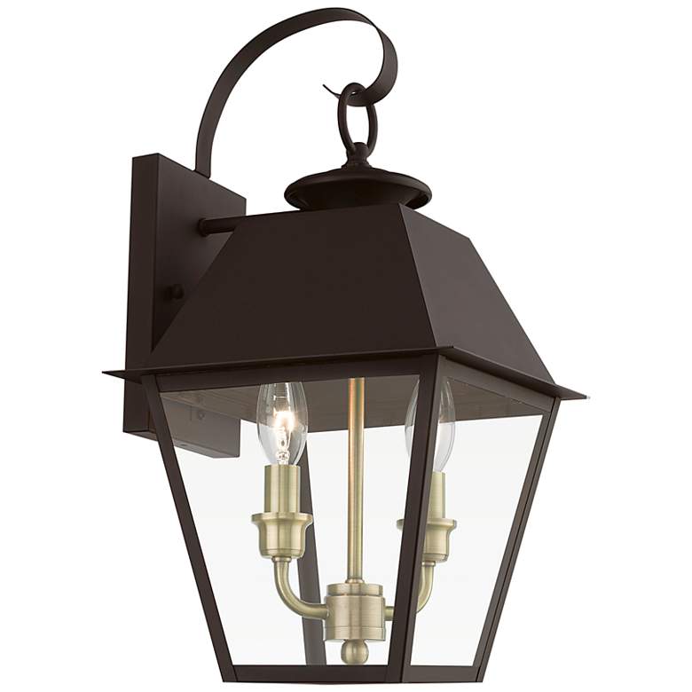Image 6 Wentworth 16 1/2 inch High Bronze Outdoor Lantern Wall Light more views