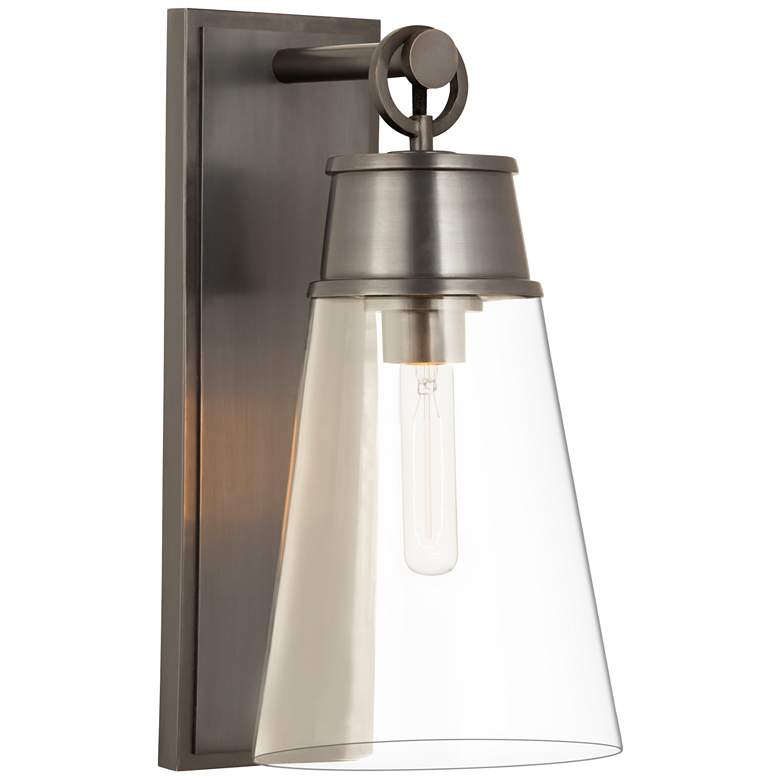Image 1 Wentworth 16" High Plated Bronze Wall Sconce