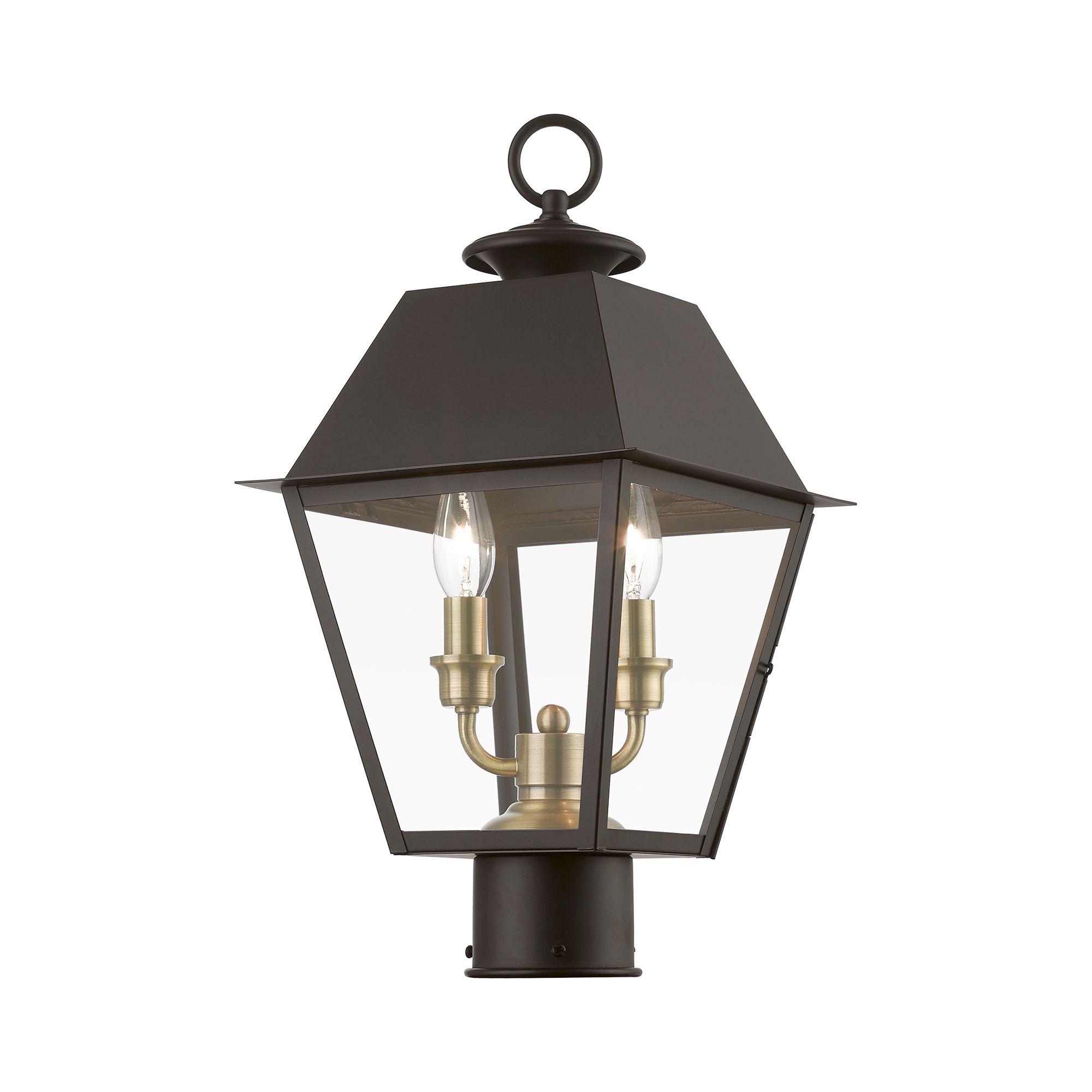 Image 3 Wentworth 17 1/2" High Bronze Outdoor Post Top Lantern more views