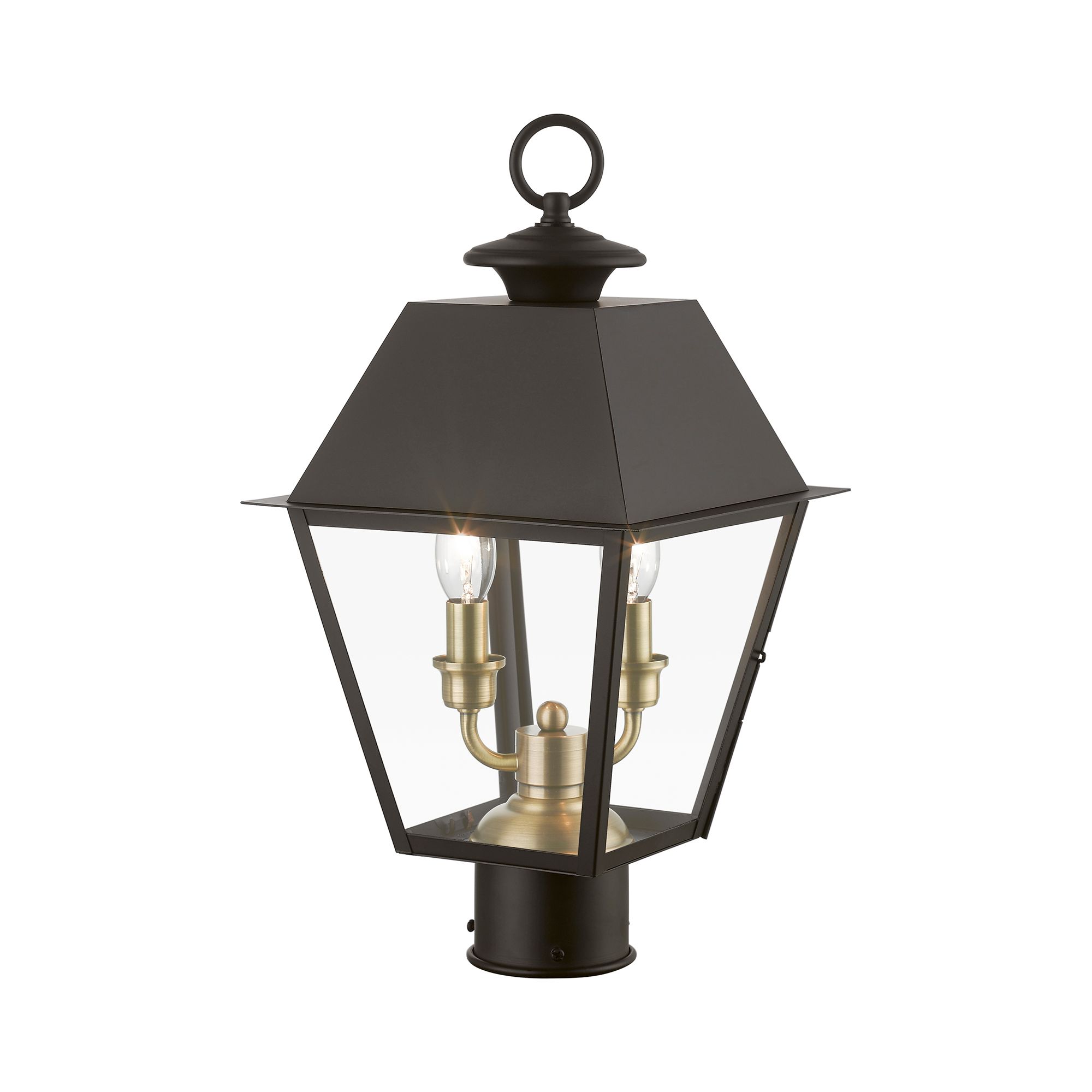 Image 4 Wentworth 17 1/2" High Bronze Outdoor Post Top Lantern more views