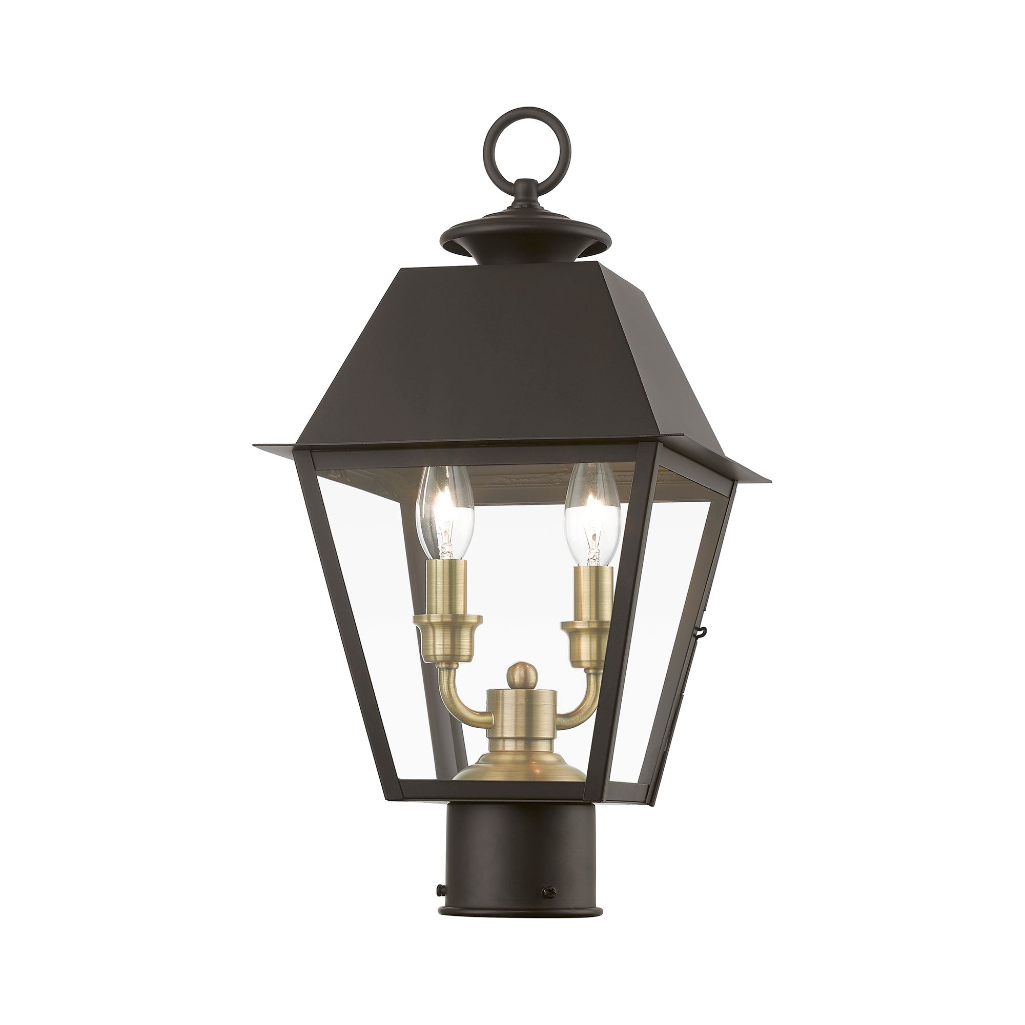 Image 5 Wentworth 17 1/2" High Bronze Outdoor Post Top Lantern more views