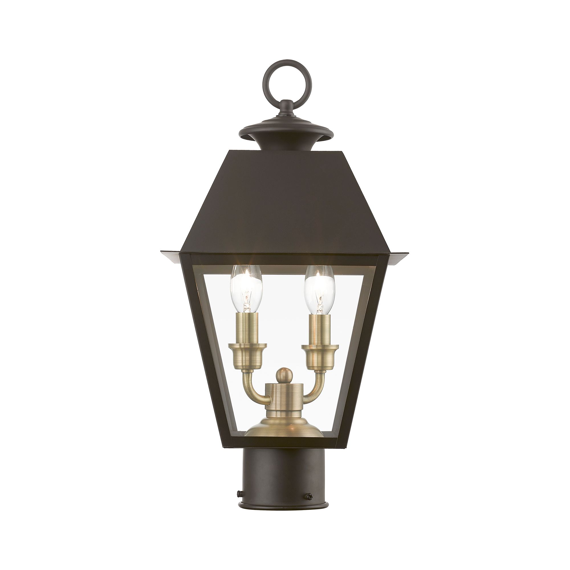 Image 6 Wentworth 17 1/2" High Bronze Outdoor Post Top Lantern more views