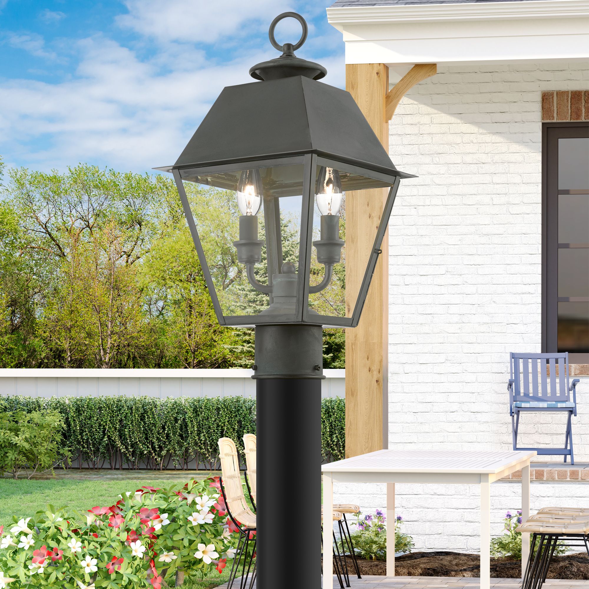 Wentworth 17 1/2" High Charcoal Outdoor Post Light