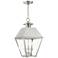 Wentworth 19"H Brushed Nickel 3-Light Outdoor Hanging Light