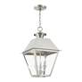 4_Wentworth 19"H Brushed Nickel 3-Light Outdoor Hanging Light more views