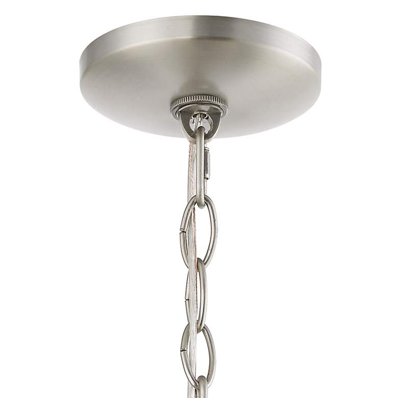 Image 5 Wentworth 19"H Brushed Nickel 3-Light Outdoor Hanging Light more views