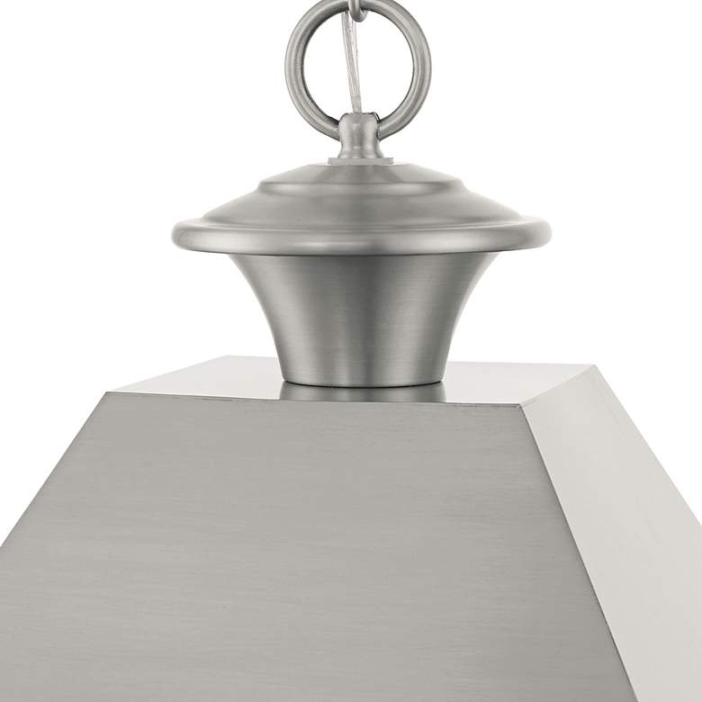 Image 6 Wentworth 19"H Brushed Nickel 3-Light Outdoor Hanging Light more views
