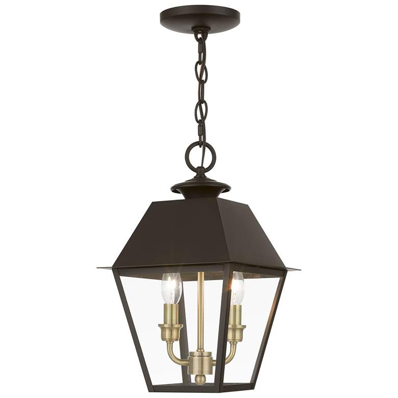 Image 1 Wentworth 2 Light Bronze Outdoor Medium Pendant Lantern