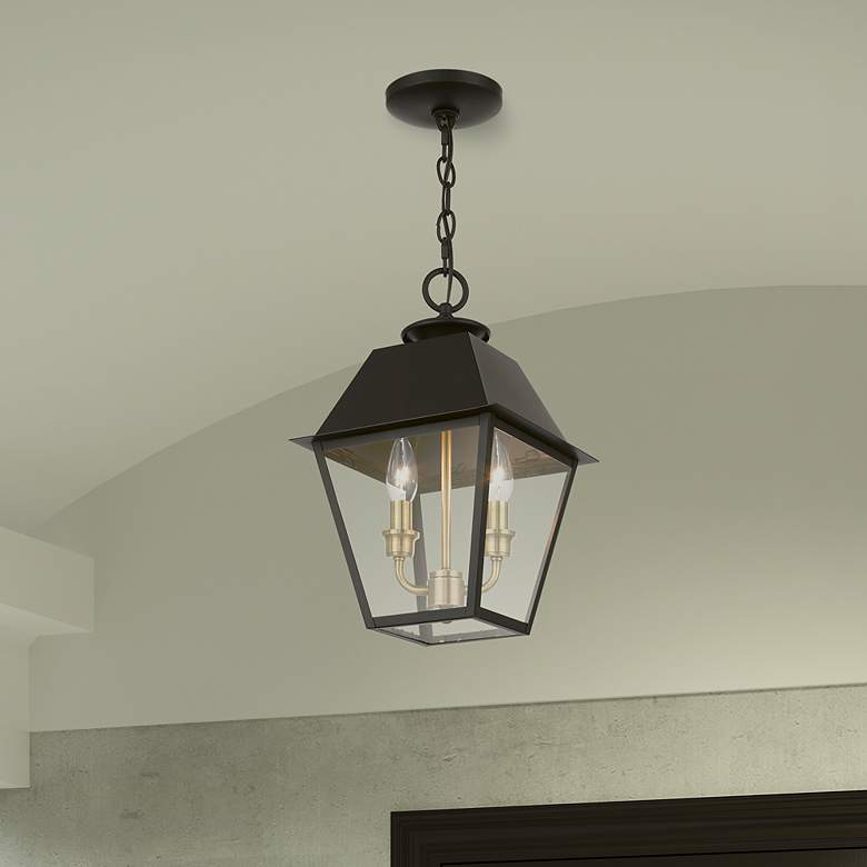 Image 1 Wentworth 2 Light Bronze Outdoor Medium Pendant Lantern