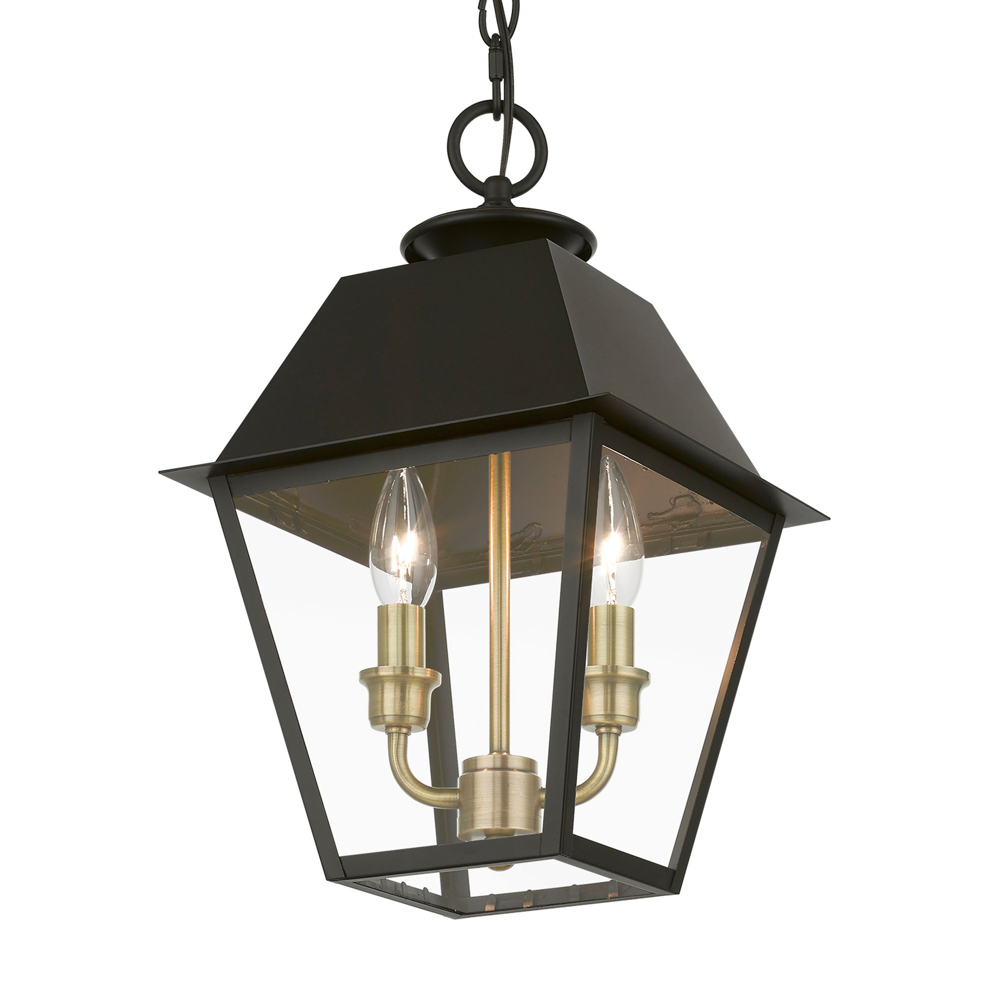 Image 5 Wentworth 2 Light Bronze Outdoor Medium Pendant Lantern more views