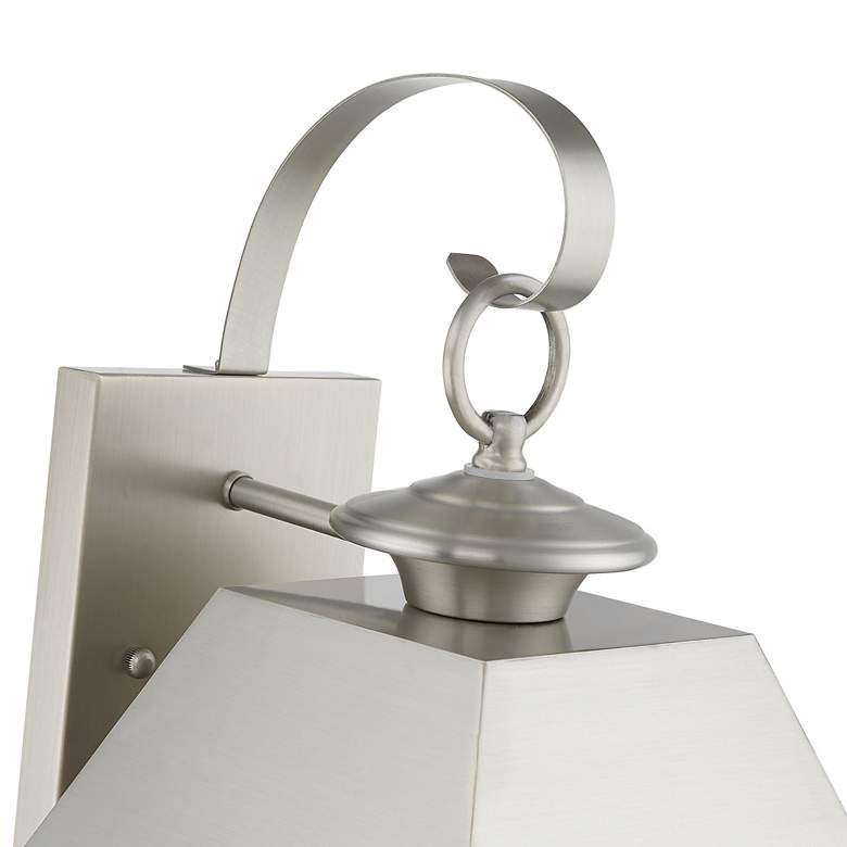 Image 7 Wentworth 2 Light Brushed Nickel Outdoor Medium Wall Lantern more views