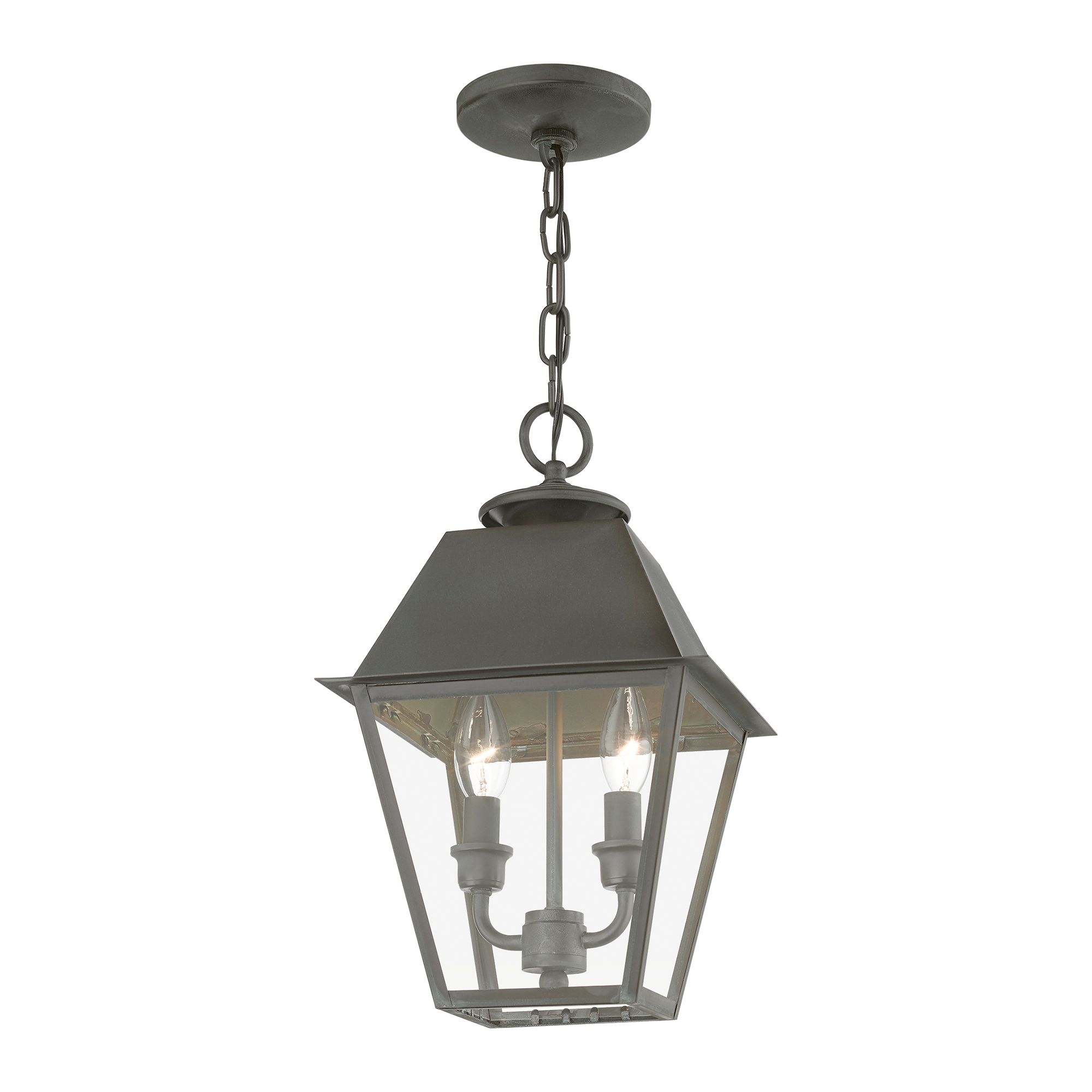 Image 5 Wentworth 2 Light Charcoal Outdoor Medium Pendant Lantern more views