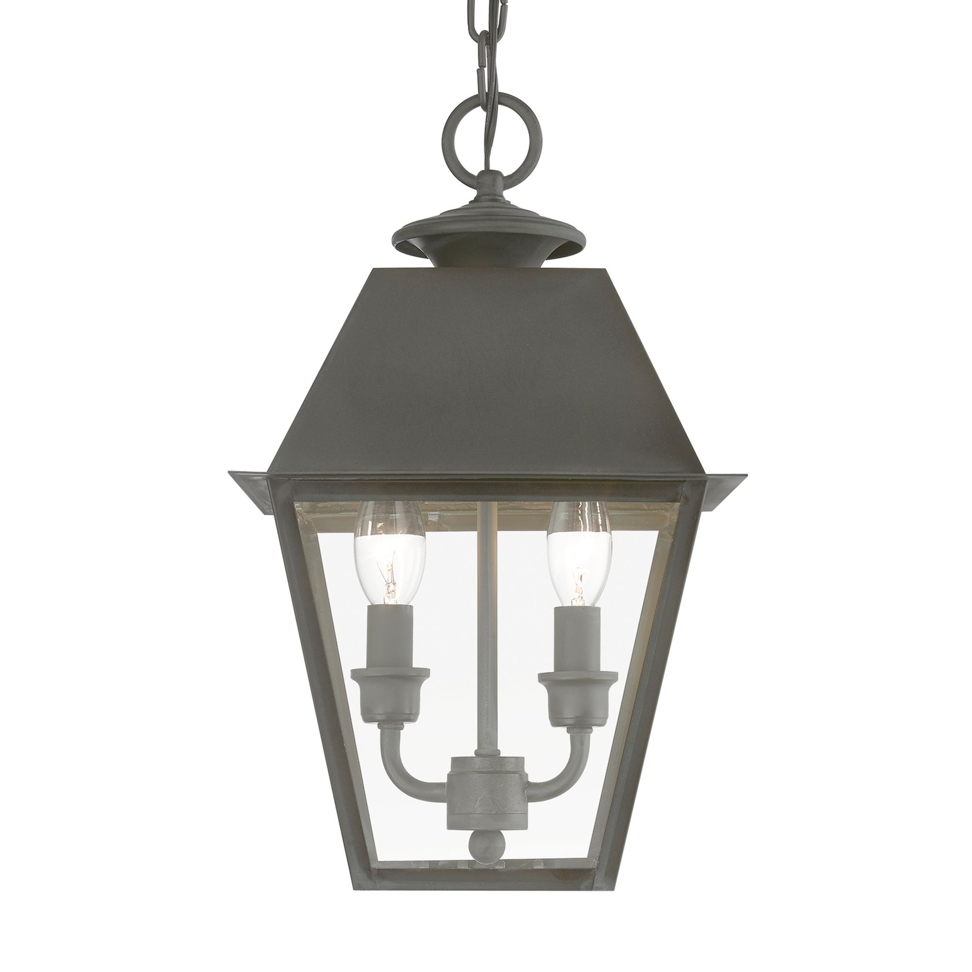 Image 6 Wentworth 2 Light Charcoal Outdoor Medium Pendant Lantern more views
