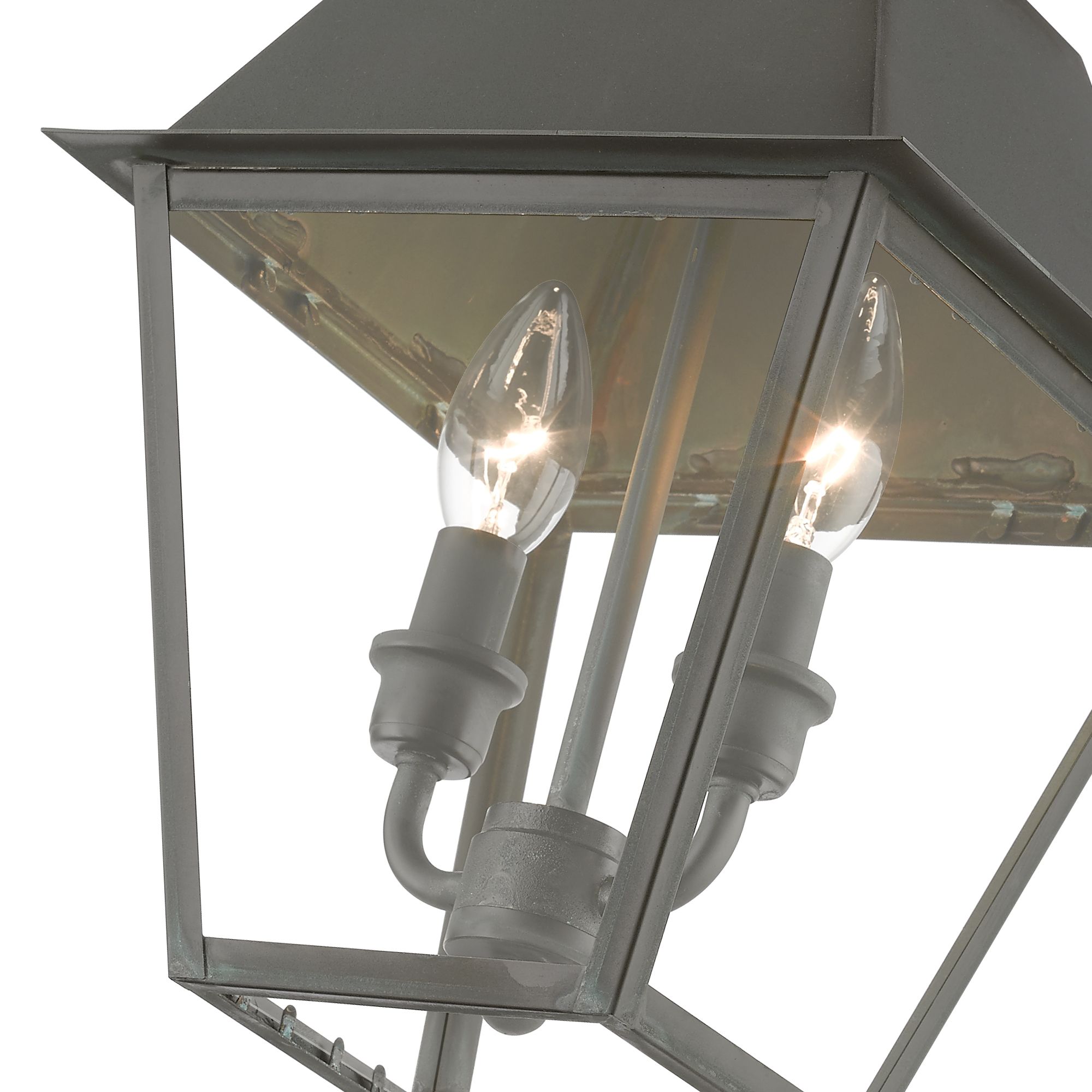 Image 7 Wentworth 2 Light Charcoal Outdoor Medium Pendant Lantern more views