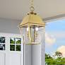 1_Wentworth 2 Light Natural Brass Outdoor Medium Pendant Lantern