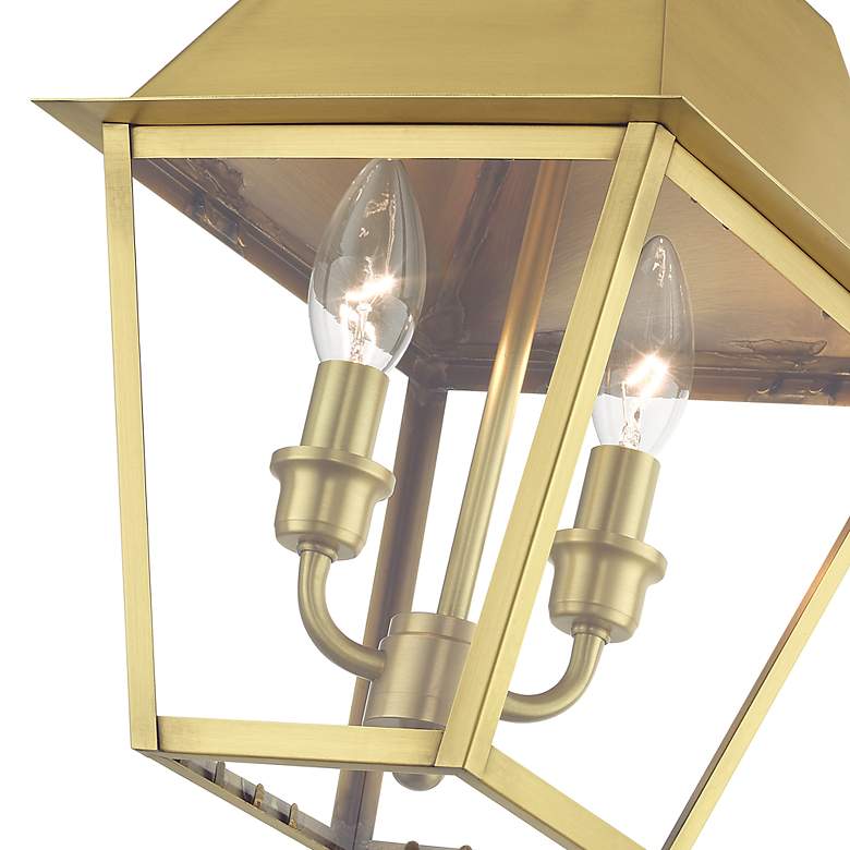 Image 7 Wentworth 2 Light Natural Brass Outdoor Medium Pendant Lantern more views