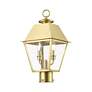 3_Wentworth 2 Light Natural Brass Outdoor Medium Post Top Lantern more views
