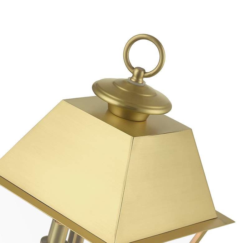 Image 7 Wentworth 2 Light Natural Brass Outdoor Medium Post Top Lantern more views